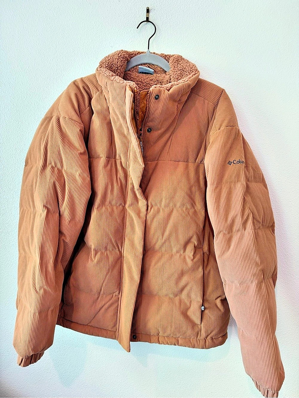 Columbia Ruby Falls Novelty Jacket Corduroy Puffer Jacket in camel XXL